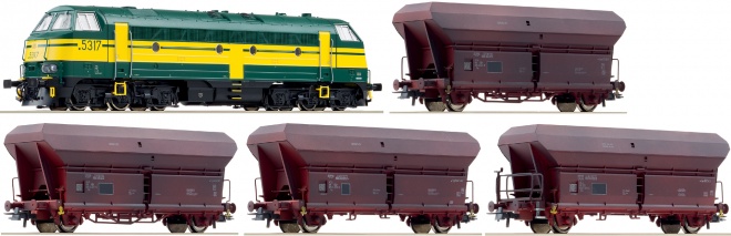 Train Set: Diesel Locomotive with Self Unloading Hopper car<br /><a href='images/pictures/Roco/61408.jpg' target='_blank'>Full size image</a>